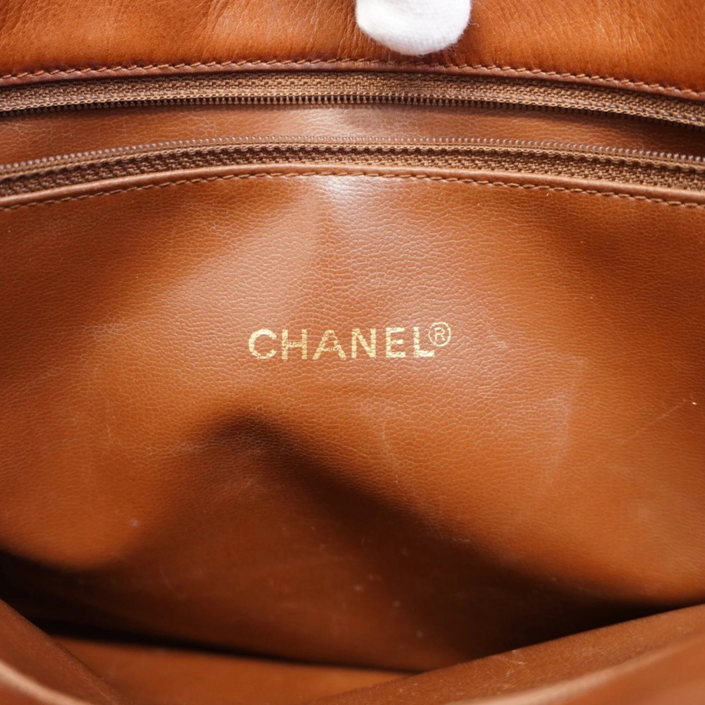 CHANEL Brown Lambskin Leather Tote Bag - Picture 5 of 12